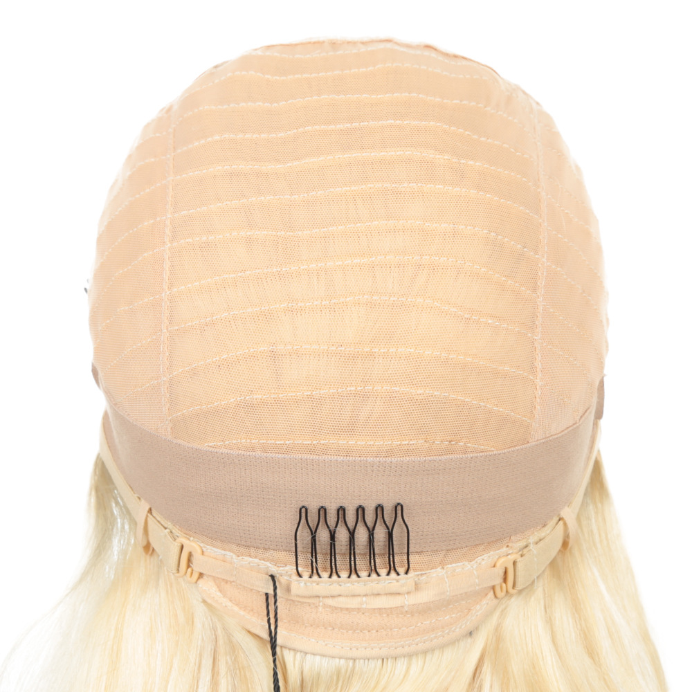 13X4 Lace Front Wig 613# Blonde Color Brazilian 100% Human Hair 4X4 Lace Closure Wigs Free Part Body Wave 150% Density 30inch 32inch 34inch