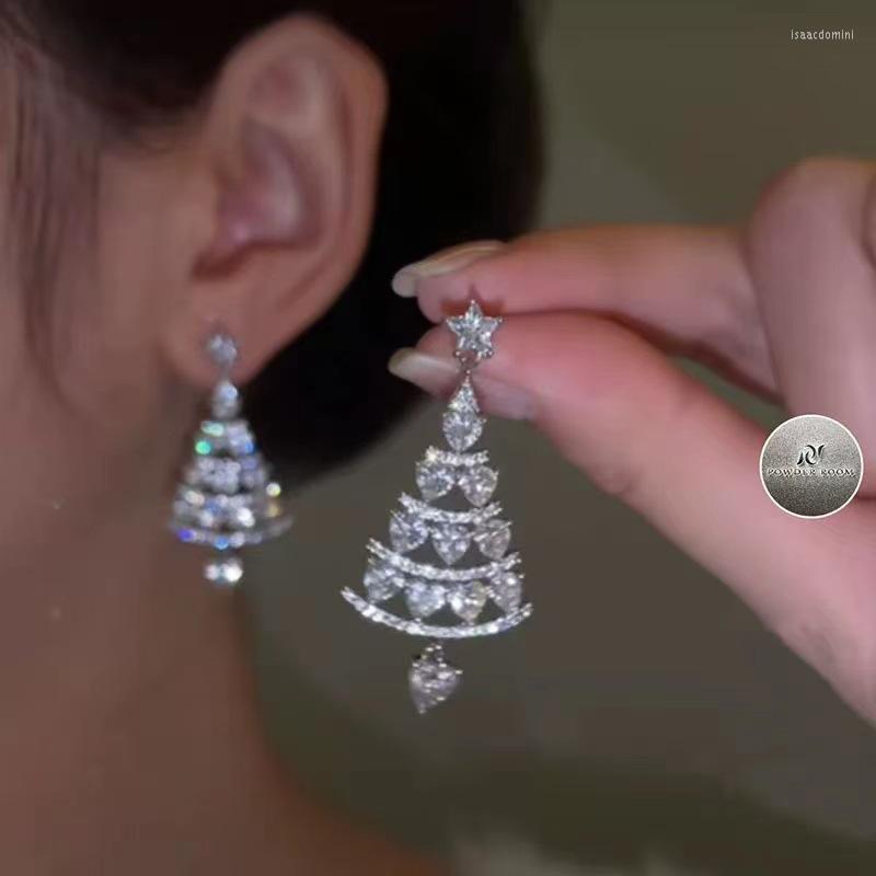 Stud Earrings Fashion Christmas Tree Crystal Heart For Women Sparkling Zircon Star Luxury Exquisite Jewelry
Stud Earrings Fashion Christmas Tree Crystal Heart For Women Sparkling Zircon Star Luxury Exquisite Jewelry