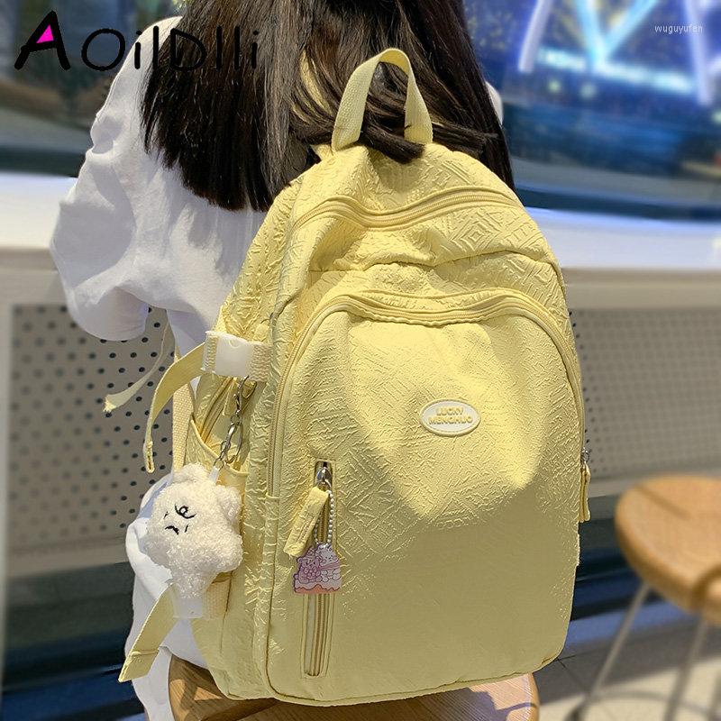 School Bags Trendy Women Yellow Laptop Bag Girl Travel Kawaii Book Backpack Fashion Lady Leisure Female Cute College, Blue
School Bags Trendy Women Yellow Laptop Bag Girl Travel Kawaii Book Backpack Fashion Lady Leisure Female Cute College, Blue