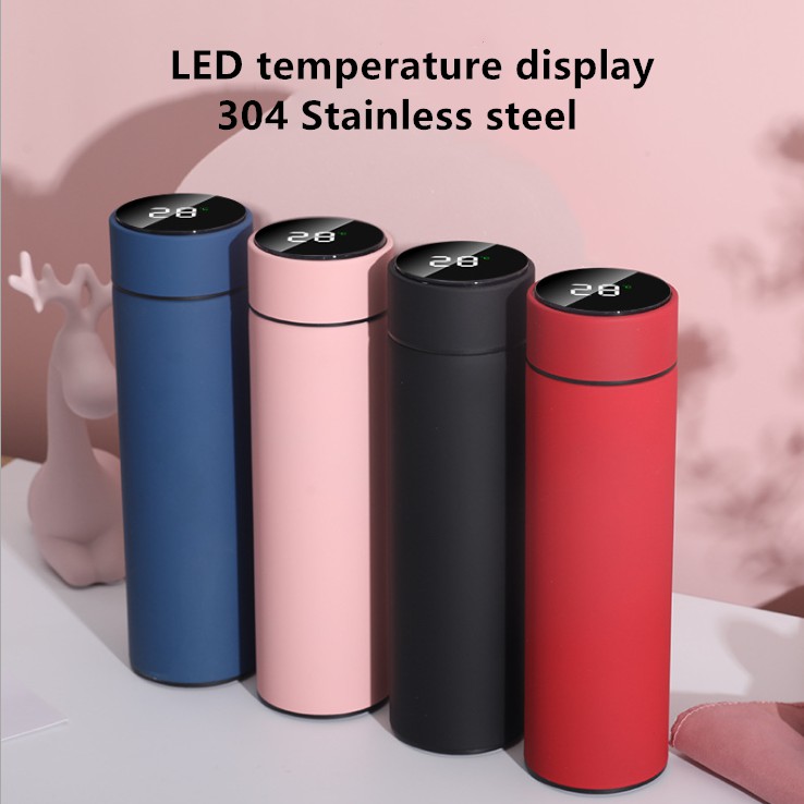 Coffee Bottle with LED Temperature Display Smart Water Bottle Double Walled Tea Infuser Bottle Stainless Steel Thermal Cup Travel Mug Keeps Water Cold