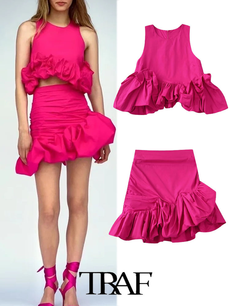 Two Piece Dress TRAF 2023 Summer Women 2Pcs Solid Color Casual Fashion Puffy Hem Vest Top Sexy Pleated Skirt 230419, Skirts
Two Piece Dress TRAF 2023 Summer Women 2Pcs Solid Color Casual Fashion Puffy Hem Vest Top Sexy Pleated Skirt 230419, Skirts