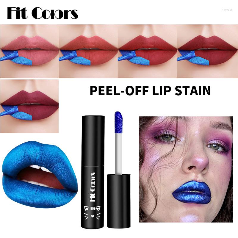 

Lip Gloss Blue Peel Off Liquid Lipstick Waterproof Tear Long Lasting Moisturizing Sexy Red Tint Lipgloss Makeup Cosmetic, 01
