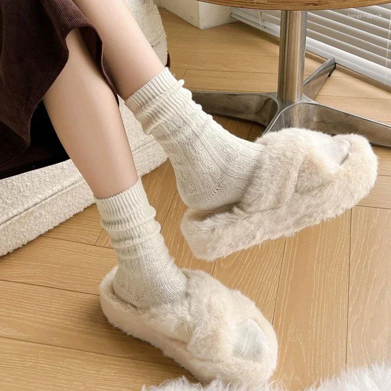 Winter Cashmere Wool Crew Socks For Men/Women Haruku Style, Long Thermal Streetwear