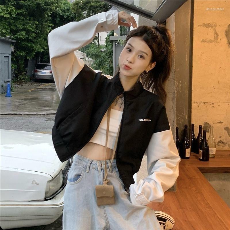 Women' Jackets Deeptown Cropped Baseball Jacket Women Korean Fashion Streetwear Oversized Black Female Vintage College Uniform Bomber
Women' Jackets Deeptown Cropped Baseball Jacket Women Korean Fashion Streetwear Oversized Black Female Vintage College Uniform Bomber