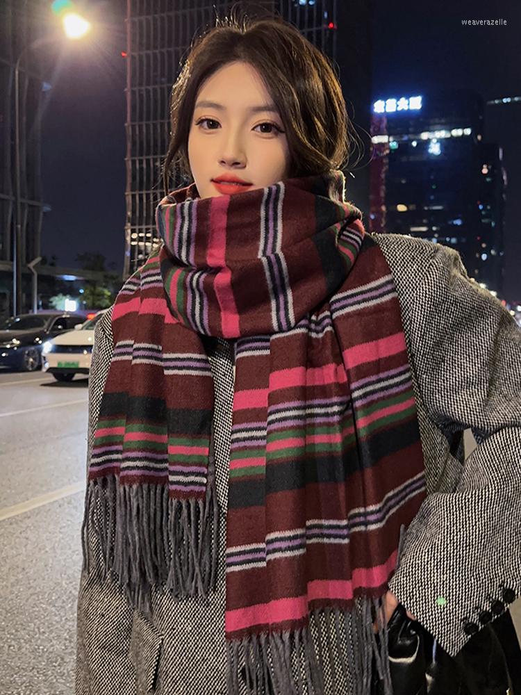 Scarves Imitation Cashmere Women Scarf Winter Ladies Vintage Striped Scarve Pashmina Mujer Foulard Bufanda Wrap Shawls
Scarves Imitation Cashmere Women Scarf Winter Ladies Vintage Striped Scarve Pashmina Mujer Foulard Bufanda Wrap Shawls