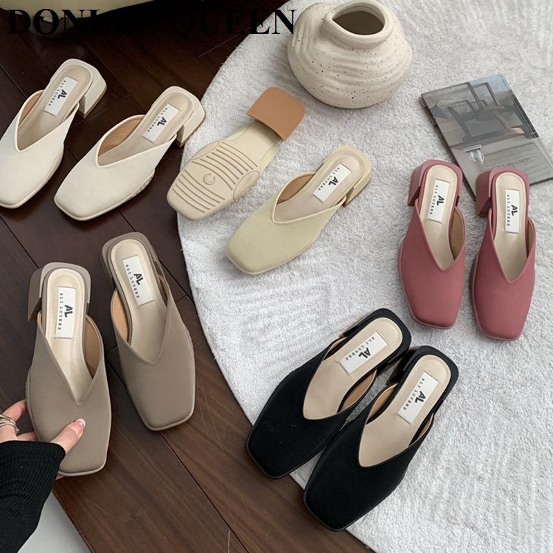 Slippers Fashion Women Flat Heel Square Toe Mule Slip On Slides Casual Outdoor Flip Flops 2023 Summer Shoes Brand Sandalia Mujer, Black
Slippers Fashion Women Flat Heel Square Toe Mule Slip On Slides Casual Outdoor Flip Flops 2023 Summer Shoes Brand Sandalia Mujer, Black