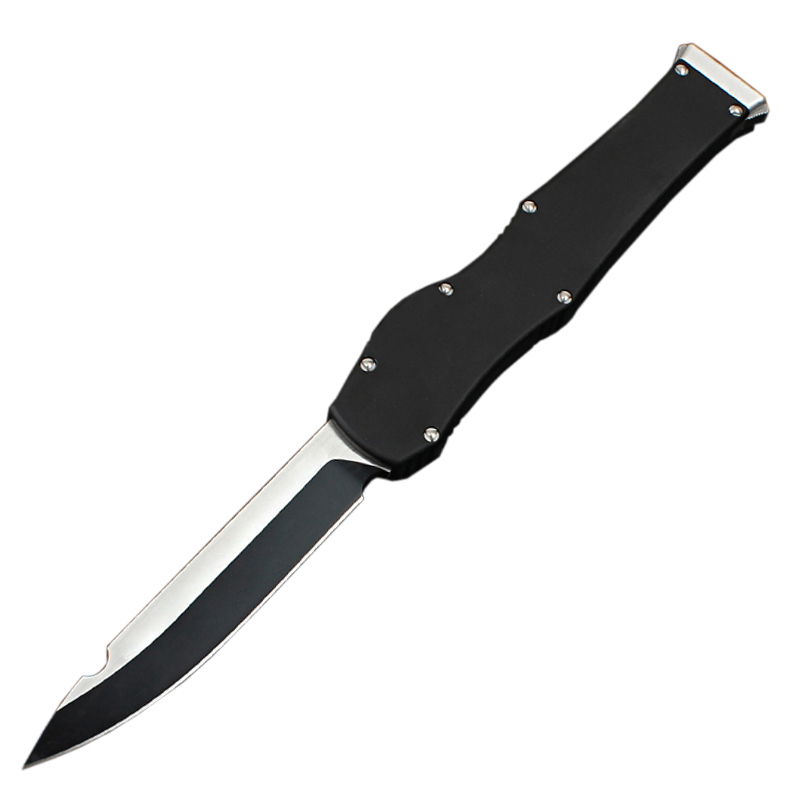 High End New Design Tactical Knife D2 Two-tone Black Blade CNC 6061-T6 Handle Outdoor Survival Knives with Kydex