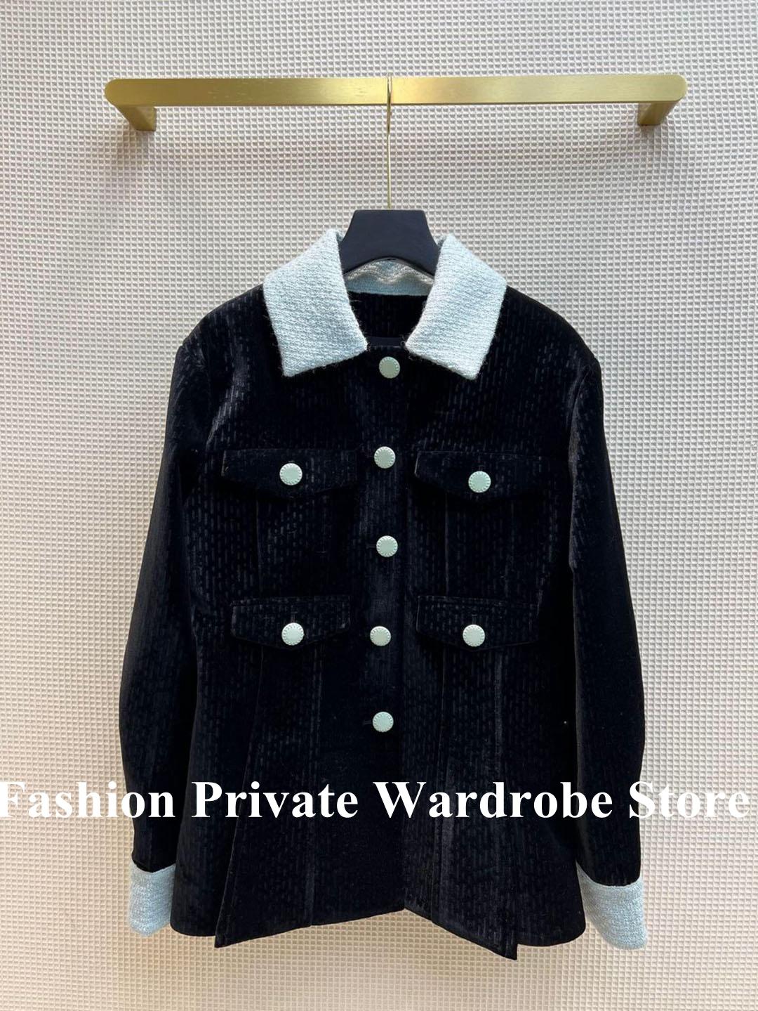 Fur New Fashion Vintage Autumn Winter Corduroy Tweed Skirt Style Coat Women Patchwork Lapel Double Breasted Sweet Long Jacket, Black
Fur New Fashion Vintage Autumn Winter Corduroy Tweed Skirt Style Coat Women Patchwork Lapel Double Breasted Sweet Long Jacket, Black