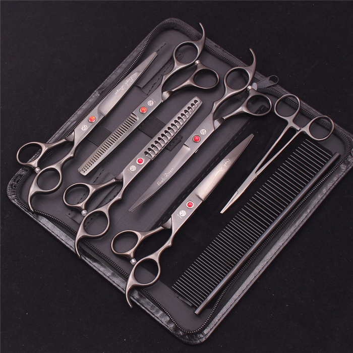 Professional Pet Dog Stainless Steel Thinning Cutting Shears Dogs Cats Grooming Scissors Hair Trimming Tools free shipping