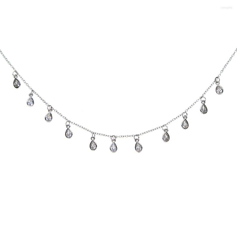 Chains 925 Sterling Silver Bezel Tear Drop Water Charm Statement Choker Women Elegance Fine Necklace
Chains 925 Sterling Silver Bezel Tear Drop Water Charm Statement Choker Women Elegance Fine Necklace