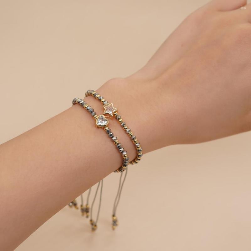 Strand Crystal Zircon Heart Star Charm Bracelet Fashion Jewelry Friendship Gift For Women Girl Adjustable Rope Surfer Bracelets Pulsera
Strand Crystal Zircon Heart Star Charm Bracelet Fashion Jewelry Friendship Gift For Women Girl Adjustable Rope Surfer Bracelets Pulsera