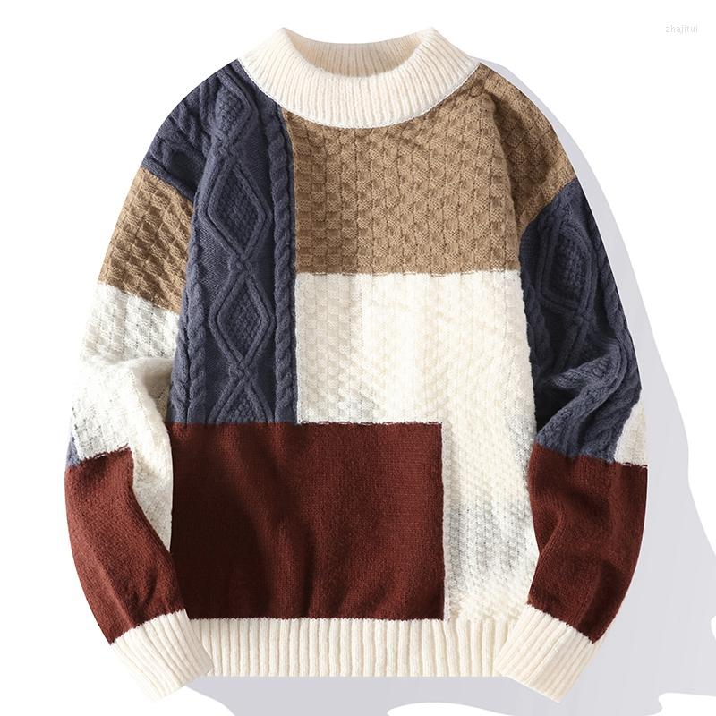Men's Sweaters Autumn Winter Sweater Men Fashion Patchwork Knitted Pullovers Mens O Neck Casual Streetwear Knitting Pullover Man, White collar
Men's Sweaters Autumn Winter Sweater Men Fashion Patchwork Knitted Pullovers Mens O Neck Casual Streetwear Knitting Pullover Man, White collar