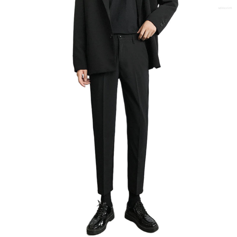Men's Suits Spring Summer Men's Casual Pants Ankle Length Straight Classic Simplicity Solid Drape Comfortable Male Business Suit H192, Black
Men's Suits Spring Summer Men's Casual Pants Ankle Length Straight Classic Simplicity Solid Drape Comfortable Male Business Suit H192, Black