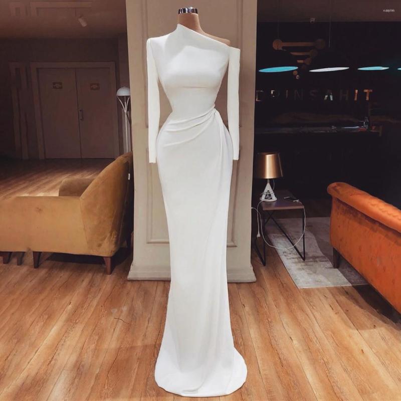 Party Dresses Simple African White Prom One Shoulder Long Sleeves Mermaid Evening Dress Floor Length Zipper Vestido De Festa, Beige
Party Dresses Simple African White Prom One Shoulder Long Sleeves Mermaid Evening Dress Floor Length Zipper Vestido De Festa, Beige
