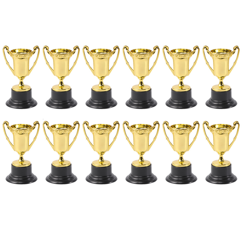Cheerleading 12Pcs Plastic Reward Trophies Children's reward plastic trophy Plastic Kids Prize Cups Children School Rewarding Supplies 230420
