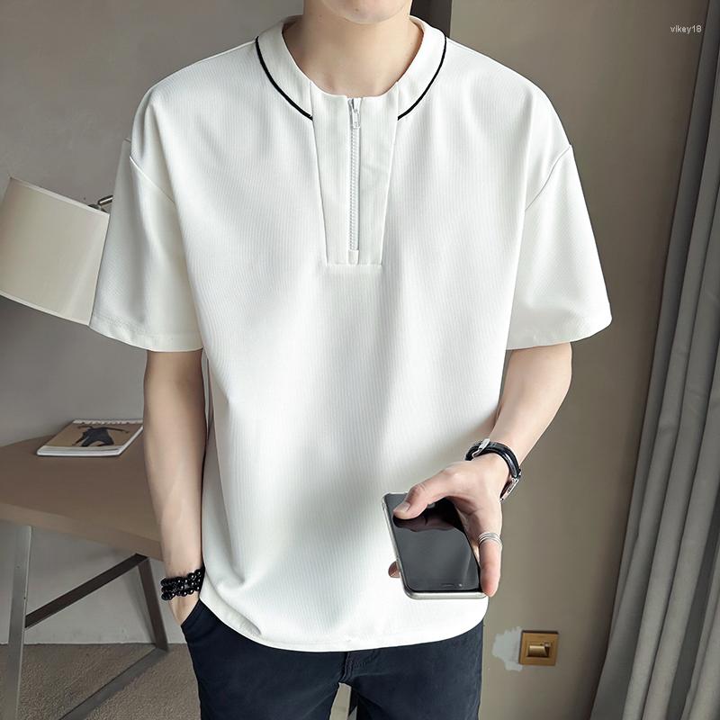 Men's T Shirts 2023 Summer Short Sleeve Round Neck T-shirt Men's Loose Korean Solid Color T-shirts Casual Social Party Streetwear Men, Black
Men's T Shirts 2023 Summer Short Sleeve Round Neck T-shirt Men's Loose Korean Solid Color T-shirts Casual Social Party Streetwear Men, Black