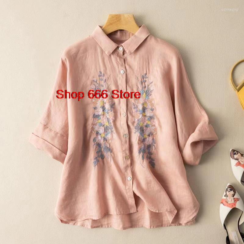 Ethnic Clothing Chinese Style Stand Collar Spring Summer Vintage Embroidery Cotton Linen Women's Top Thin Breathable Short Sleeve Loose
Ethnic Clothing Chinese Style Stand Collar Spring Summer Vintage Embroidery Cotton Linen Women's Top Thin Breathable Short Sleeve Loose