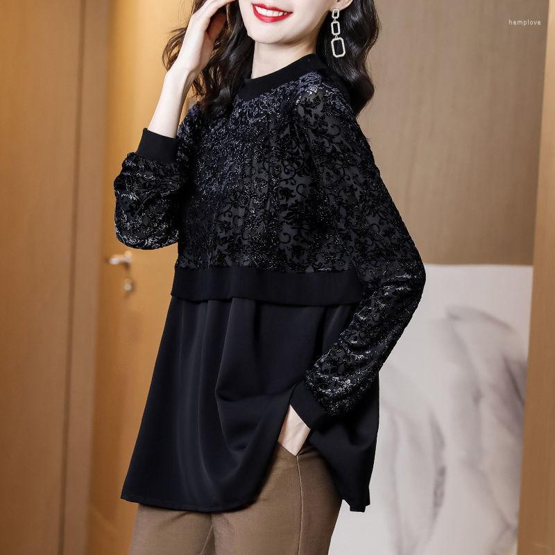 Women's T Shirts Lace T-shirt 2023 Loose Shirt Women's Splicing Top Tops T-shirts Women Clothing Camisetas Mujer, Black
Women's T Shirts Lace T-shirt 2023 Loose Shirt Women's Splicing Top Tops T-shirts Women Clothing Camisetas Mujer, Black