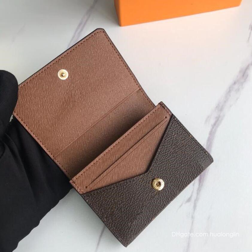 Fashion Woman designer woman wallet card holder men bag with box flowers letters grid wholesale free shipping