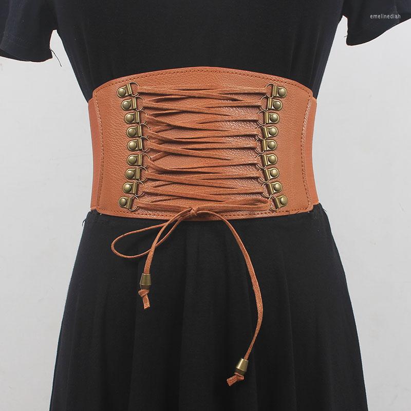 Belts 13CM Wide Corset Strap Women Camel Coffee PU Leather Elastic Waistbands Vintage Self-tie Shirt Robes Waist Cinturon Mujer, Black
Belts 13CM Wide Corset Strap Women Camel Coffee PU Leather Elastic Waistbands Vintage Self-tie Shirt Robes Waist Cinturon Mujer, Black