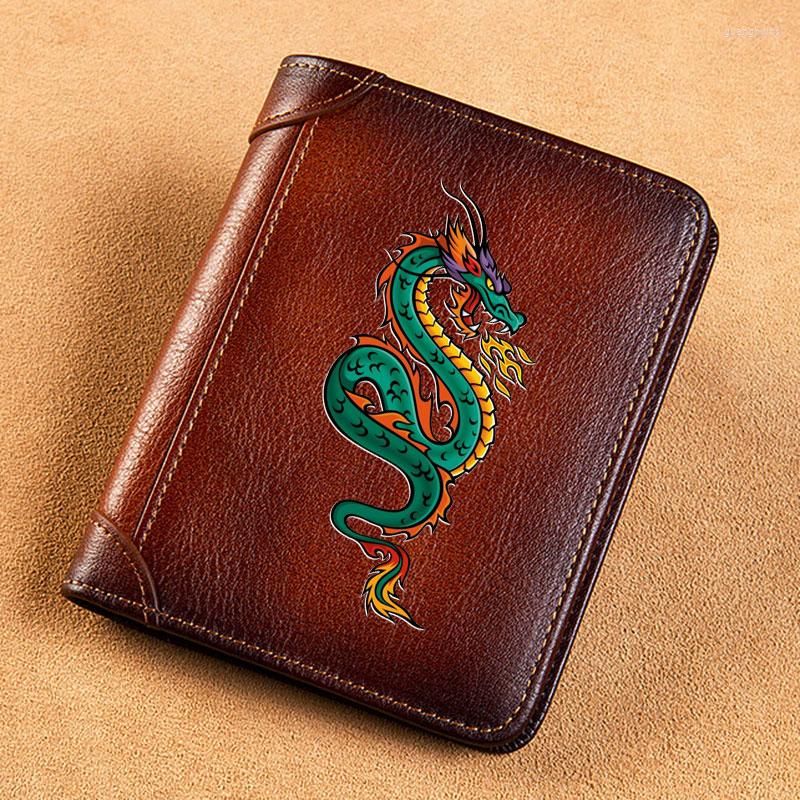 Wallets High Quality Genuine Leather Wallet Dragon Design Printing Standard Purse BK105, Yellowish brown
Wallets High Quality Genuine Leather Wallet Dragon Design Printing Standard Purse BK105, Yellowish brown