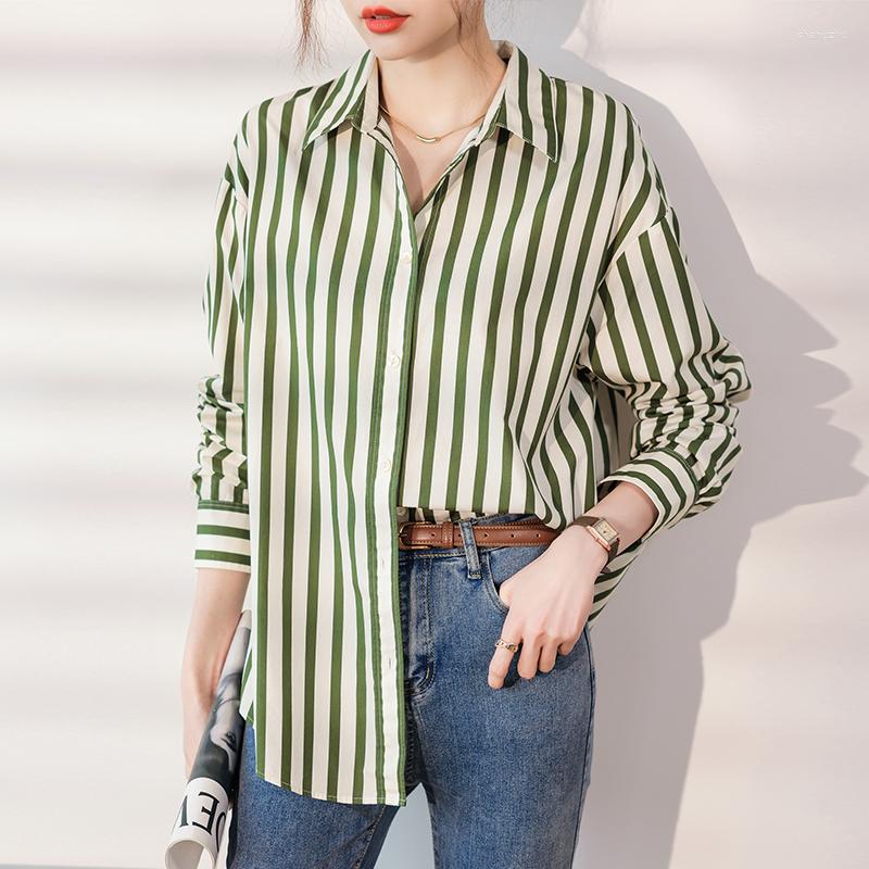 Women' Blouses 2023 Vertical Spring Casual Stripe Shirt Women' Long Sleeve Loose Top With Elegant Cotton Blouse Sh50, Army green
Women' Blouses 2023 Vertical Spring Casual Stripe Shirt Women' Long Sleeve Loose Top With Elegant Cotton Blouse Sh50, Army green