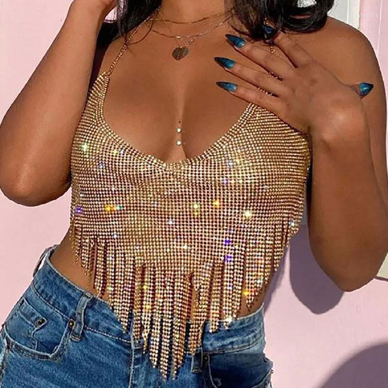 Women's Tanks Y2K Shiny Rhinestone Tassel Halter Crop Top For Women Elegant Luxury Diamonds Vest Female Party Rave Sexy Low Cut Camisole, Silver
Women's Tanks Y2K Shiny Rhinestone Tassel Halter Crop Top For Women Elegant Luxury Diamonds Vest Female Party Rave Sexy Low Cut Camisole, Silver
