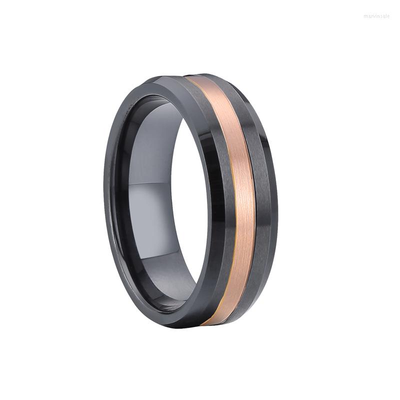 Cluster Rings 2023 Design Black Ceramic 14k Rose Gold Tungsten Carbide Ring 8mm Wedding Band Love Alliance For Men And Women
Cluster Rings 2023 Design Black Ceramic 14k Rose Gold Tungsten Carbide Ring 8mm Wedding Band Love Alliance For Men And Women