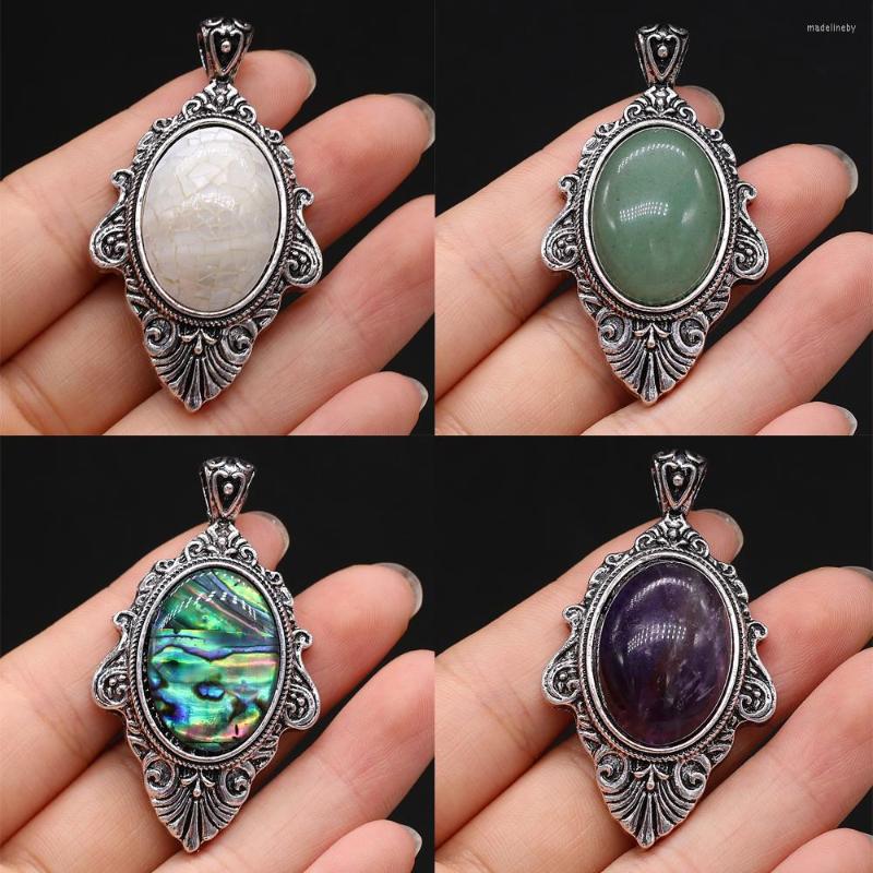 Pendant Necklaces Natural Stone Pendants Tibetan Silver Amethysts Opal Charms For Jewelry Making Retro Necklace Earrings Crafts
Pendant Necklaces Natural Stone Pendants Tibetan Silver Amethysts Opal Charms For Jewelry Making Retro Necklace Earrings Crafts