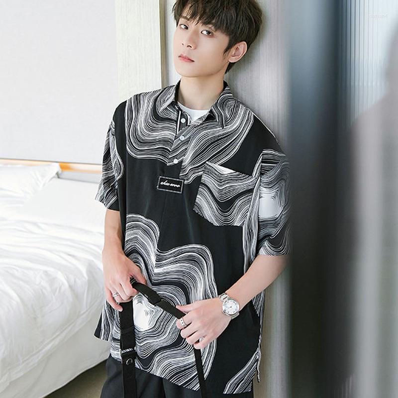 Men' T Shirts Thin Korean Streetwear T-Shirts Vintage Spring Summer Fashion Casual Button Pullovers Handsome Printing Geometric Men, Black
Men' T Shirts Thin Korean Streetwear T-Shirts Vintage Spring Summer Fashion Casual Button Pullovers Handsome Printing Geometric Men, Black