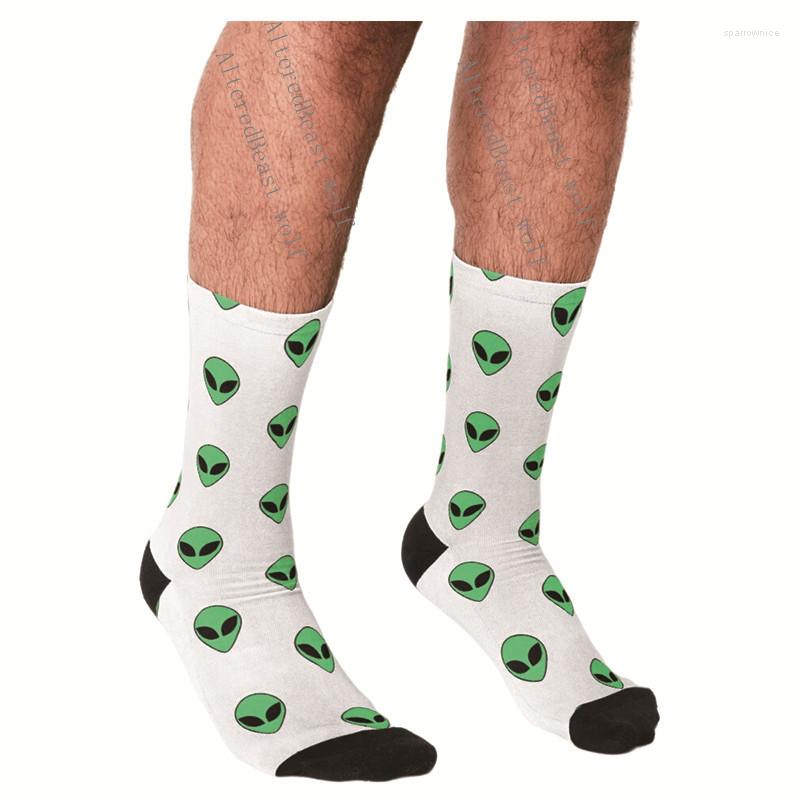 

Men's Socks Men's Funny Alien Head Printed Harajuku Men Happy Hip Hop Novelty Cute Boys Crew Casual Crazy For, W2680