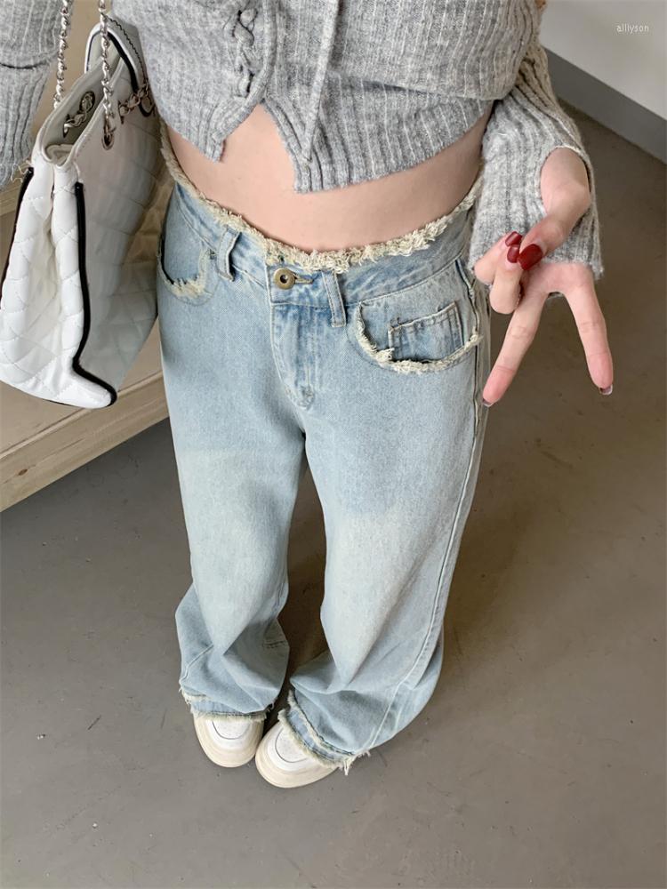 Women' Jeans Solid Y2k Loose Vintage Causal Women Streetwear Fashion Wide Leg Pants Female High Waist Designer Long Denim 2023, Light blue
Women' Jeans Solid Y2k Loose Vintage Causal Women Streetwear Fashion Wide Leg Pants Female High Waist Designer Long Denim 2023, Light blue