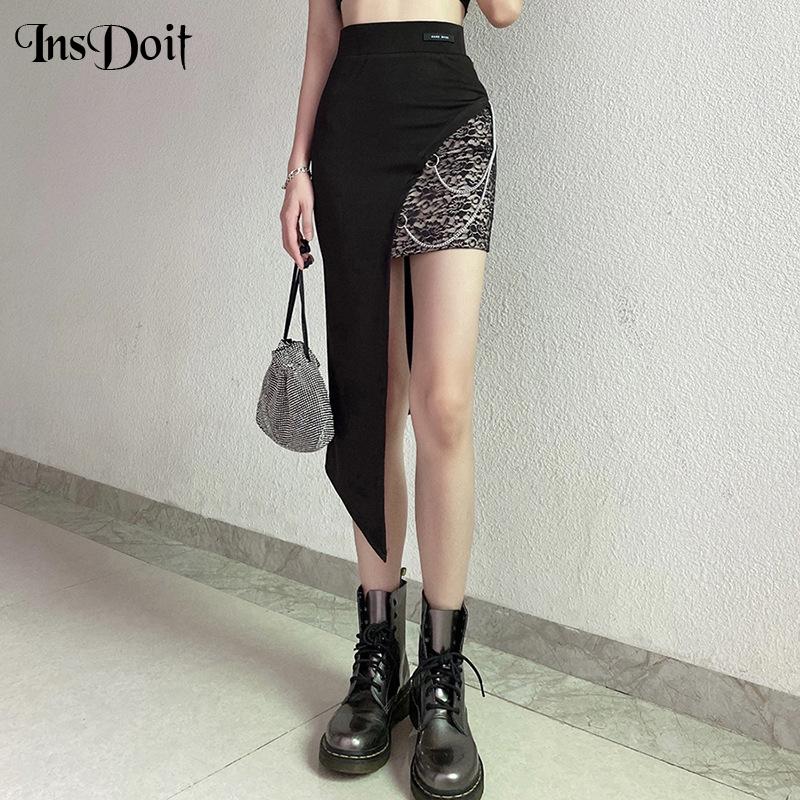 Dresses InsDoit Gothic Punk Black Mini Skirt Women Summer Streetwear Chain Fashion Asymmetrical Skirt Aesthetic E Girl High Waist Skirt
Dresses InsDoit Gothic Punk Black Mini Skirt Women Summer Streetwear Chain Fashion Asymmetrical Skirt Aesthetic E Girl High Waist Skirt