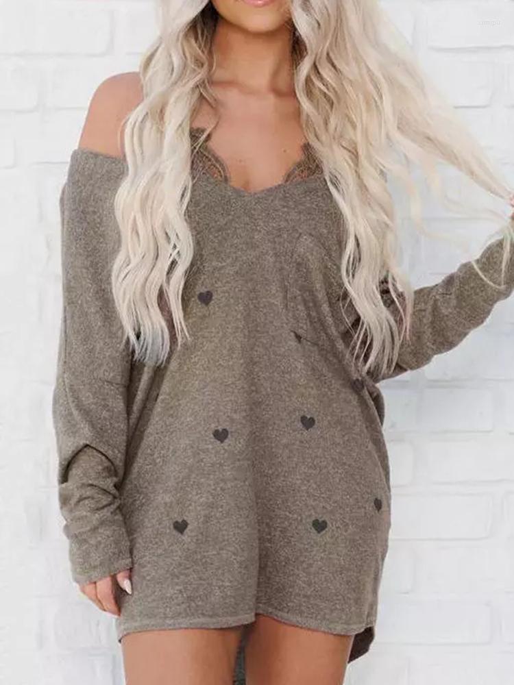 Casual Dresses Women' Sexy Off Shoulder Dress Loose Long Sleeve Heart Print Club Mini T Shirt Elegant Dating Simple 2023, Dark grey
Casual Dresses Women' Sexy Off Shoulder Dress Loose Long Sleeve Heart Print Club Mini T Shirt Elegant Dating Simple 2023, Dark grey