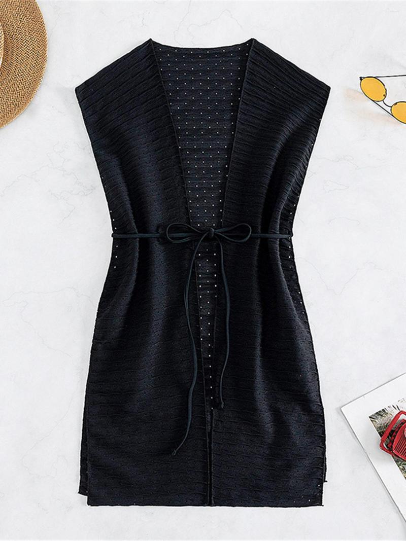 Women' Swimwear Hollow Out With Belt Black Crochet Knitted Tunic Beach Cover Up Cover-ups Dress Wear Beachwear Female Women K4476
Women' Swimwear Hollow Out With Belt Black Crochet Knitted Tunic Beach Cover Up Cover-ups Dress Wear Beachwear Female Women K4476
