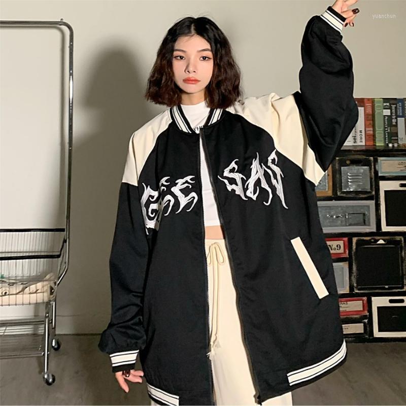 Women' Jackets Deeptown Harajuku Bomber Jacket Women Vintage Oversized Zipper Black Korean Fashion Streetwear Baseball Female College
Women' Jackets Deeptown Harajuku Bomber Jacket Women Vintage Oversized Zipper Black Korean Fashion Streetwear Baseball Female College