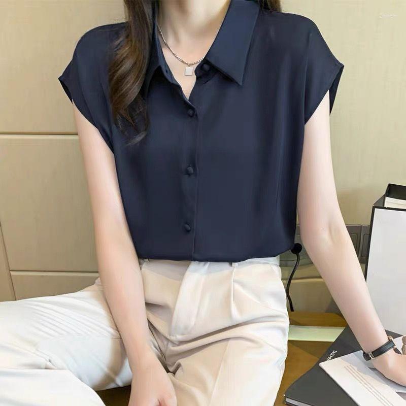 Women's Blouses Summer Slim Style POLO Collar Single Breasted Solid Sleeveless Fashion Commute Korean Version Professional Dress Thin Shirt, White
Women's Blouses Summer Slim Style POLO Collar Single Breasted Solid Sleeveless Fashion Commute Korean Version Professional Dress Thin Shirt, White