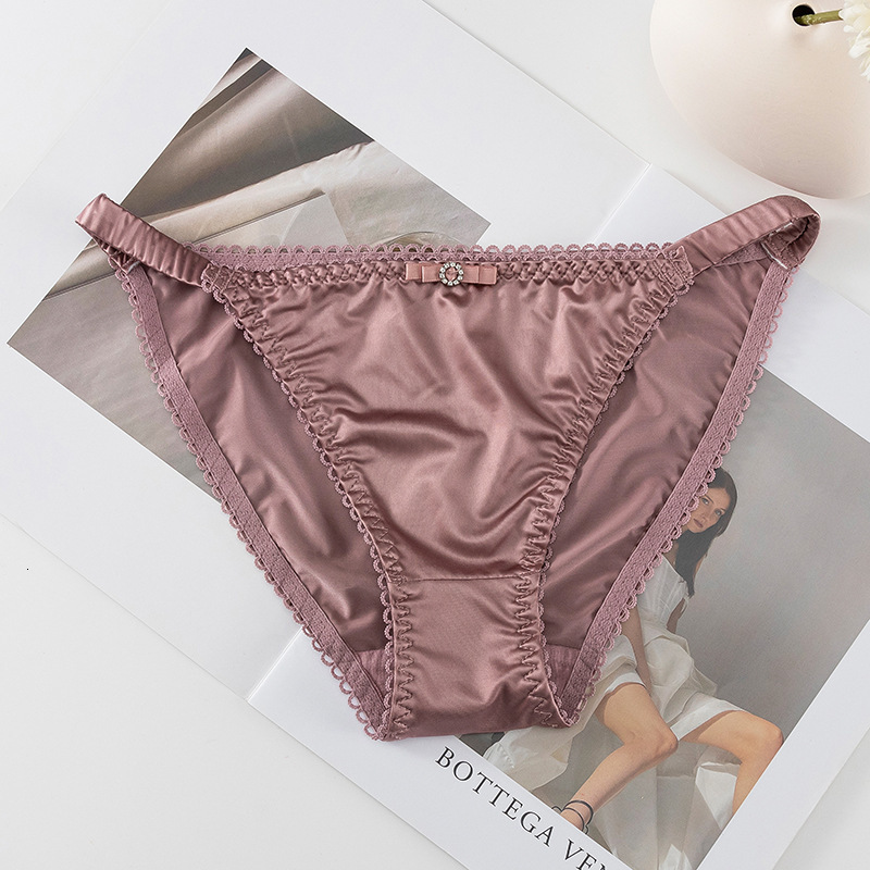 Women's Panties 4pcs/set TECHOME Women Sexy Hot brifes Sexy Women Thong Low Waist Transparent Light Satin Women Panties Erotic Bow Tie Decor 2304