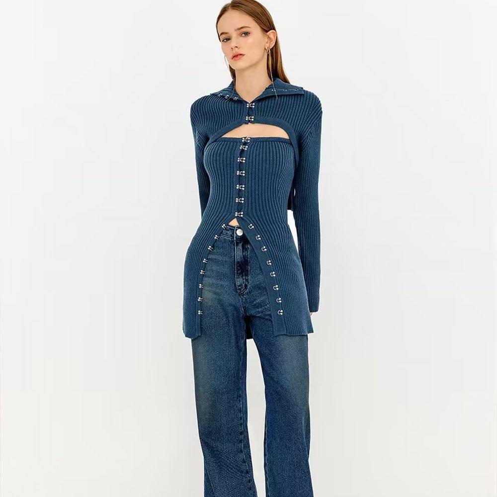 Dress 2022 autumn new women's crochet knitted longsleeved shawl tube top bag hip skirt slim fit twopiece set, Royal blue
Dress 2022 autumn new women's crochet knitted longsleeved shawl tube top bag hip skirt slim fit twopiece set, Royal blue