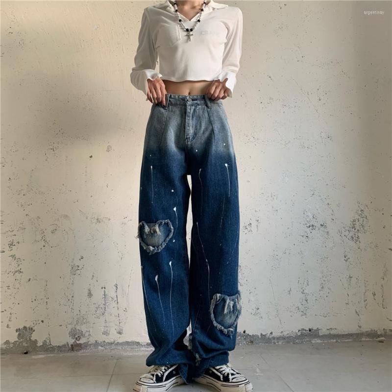 Women's Jeans Pants Women's Autumn Design Straight Loose Wear Out Denim Wide Leg For Female, Love jeans
Women's Jeans Pants Women's Autumn Design Straight Loose Wear Out Denim Wide Leg For Female, Love jeans