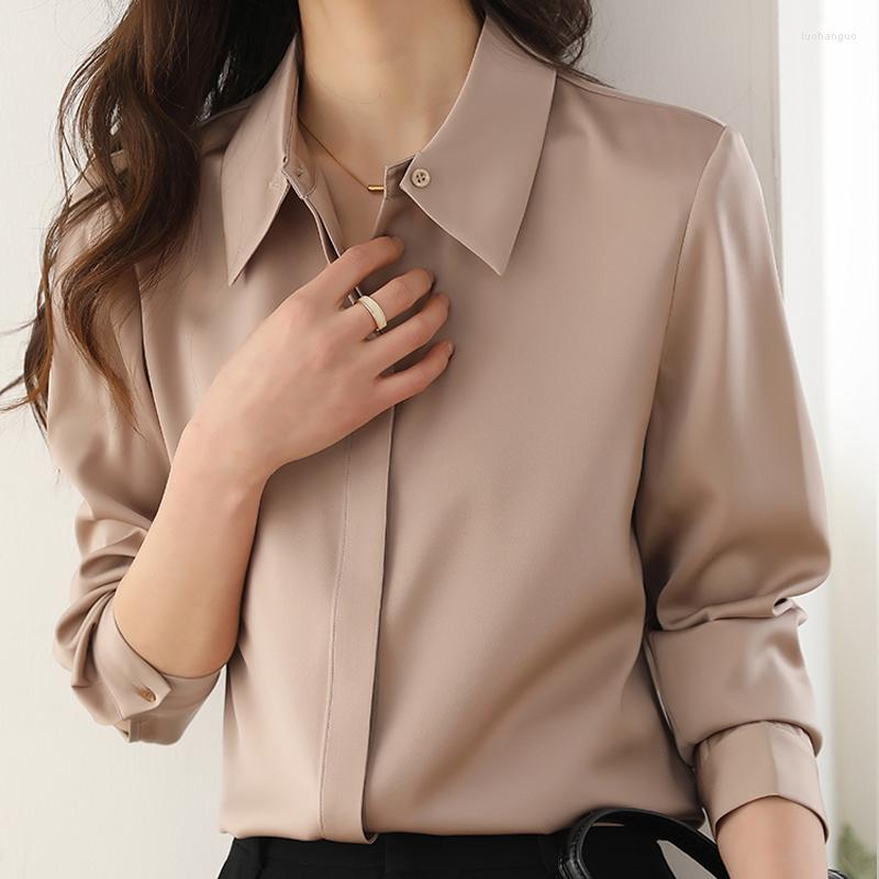 Women' Blouses Fashion 2023 Spring Elegant Office Lady Long Sleeve Matte Satin Shirt For Women Silk Blouse Vintage Button Up White Shirts, Mocha
Women' Blouses Fashion 2023 Spring Elegant Office Lady Long Sleeve Matte Satin Shirt For Women Silk Blouse Vintage Button Up White Shirts, Mocha
