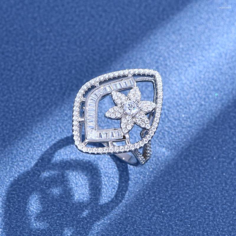 Cluster Rings Geometric Backpacks Inlaid Female Flower Ring S925 Sterling Silver Exaggerated Customized European And American
Cluster Rings Geometric Backpacks Inlaid Female Flower Ring S925 Sterling Silver Exaggerated Customized European And American
