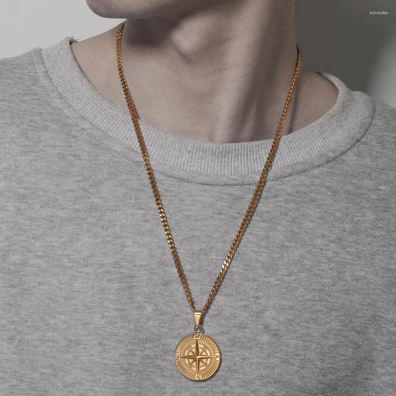 Chains Hio Hop Necklaces For Men Stainless Steel Sailing Travel Compass Pendant Cuban Figaro Wheat Chain Necklace Casual Retro Collar
Chains Hio Hop Necklaces For Men Stainless Steel Sailing Travel Compass Pendant Cuban Figaro Wheat Chain Necklace Casual Retro Collar