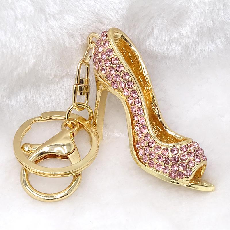 Keychains Fashion Lady Key Ring Pendant Pink Crystal Inlaid Elegant High Heels Bag Buckle Car Chain Accessories Alloy Jewelry
Keychains Fashion Lady Key Ring Pendant Pink Crystal Inlaid Elegant High Heels Bag Buckle Car Chain Accessories Alloy Jewelry