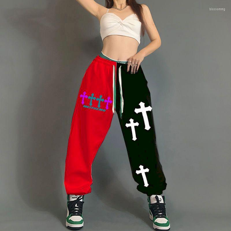 Women's Pants Womens Hip-hop Casual Sports Color-blocking Trousers European American Street Sweatpants Cross Print Jazz Dance Leggings, White black
Women's Pants Womens Hip-hop Casual Sports Color-blocking Trousers European American Street Sweatpants Cross Print Jazz Dance Leggings, White black