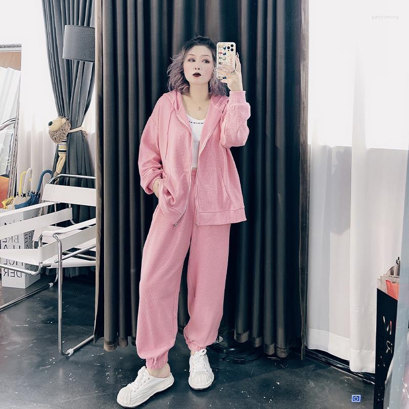Women's Two Piece Pants Spring And Autumn Women's Xl- Hooded Sportswear Loose Coat Leggings Trend, Pink
Women's Two Piece Pants Spring And Autumn Women's Xl- Hooded Sportswear Loose Coat Leggings Trend, Pink
