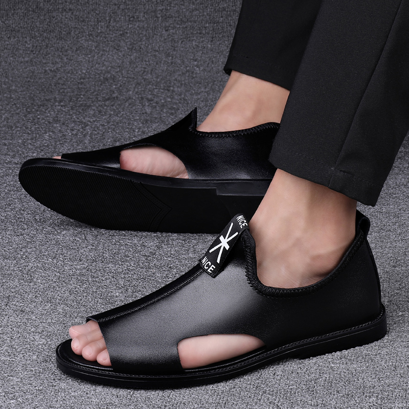 Sandals Brand Summer Men Leisure Beach Shoes High Quality Genuine Leather Fashion s 230419, Black
Sandals Brand Summer Men Leisure Beach Shoes High Quality Genuine Leather Fashion s 230419, Black