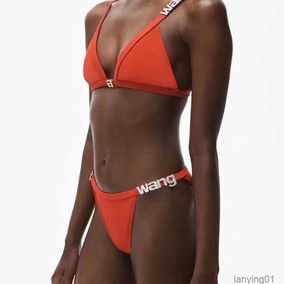 Ladies Letter Wang Bikini Set Fashion Women's Swimsuit Sexy Simple Strap Biquini Casual Thin Slim Beachwear with Waist Chain, Orange
Ladies Letter Wang Bikini Set Fashion Women's Swimsuit Sexy Simple Strap Biquini Casual Thin Slim Beachwear with Waist Chain, Orange