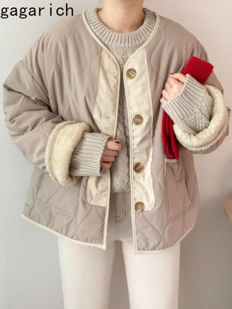 Leather Gagarich Women Parkas Japanese Retro Casual Autumn Winter Versatile Diamond Lattice Loose Lamb Wool Coat Jacket Both Sides Tops, Khaki
Leather Gagarich Women Parkas Japanese Retro Casual Autumn Winter Versatile Diamond Lattice Loose Lamb Wool Coat Jacket Both Sides Tops, Khaki