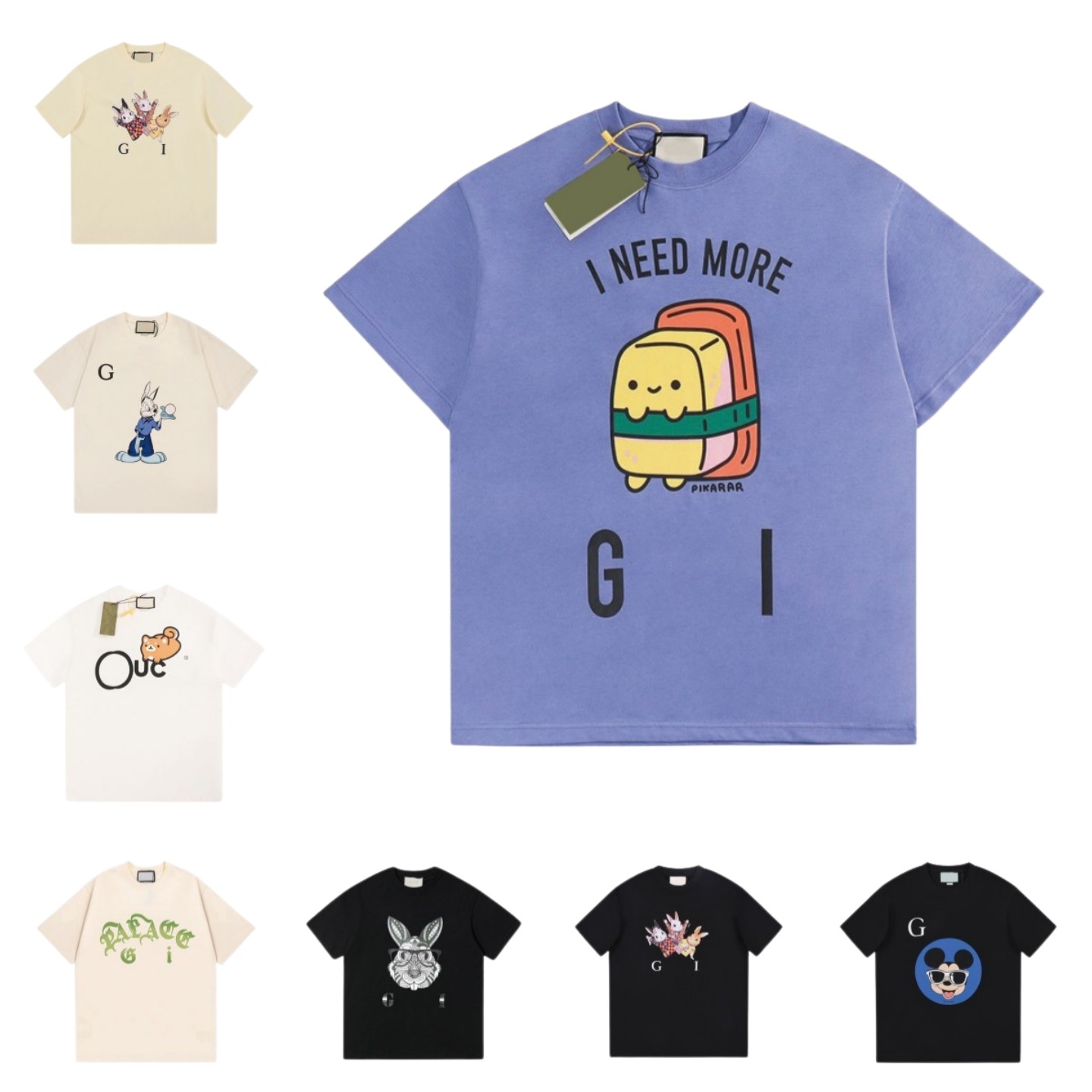 Men Designer t shirt Q version of small animals Three rabbits Graphics tee Womens tshirt Summer Trend Short Sleeve Casual shirts top High Street G tee shirt
Men Designer t shirt Q version of small animals Three rabbits Graphics tee Womens tshirt Summer Trend Short Sleeve Casual shirts top High Street G tee shirt